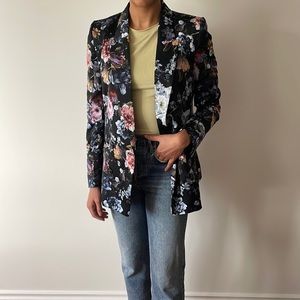 H&M- floral blazer (mid/longline)